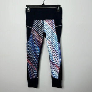 Athleta Mosaic Relay Cropped Mesh Side Pocket Leggings